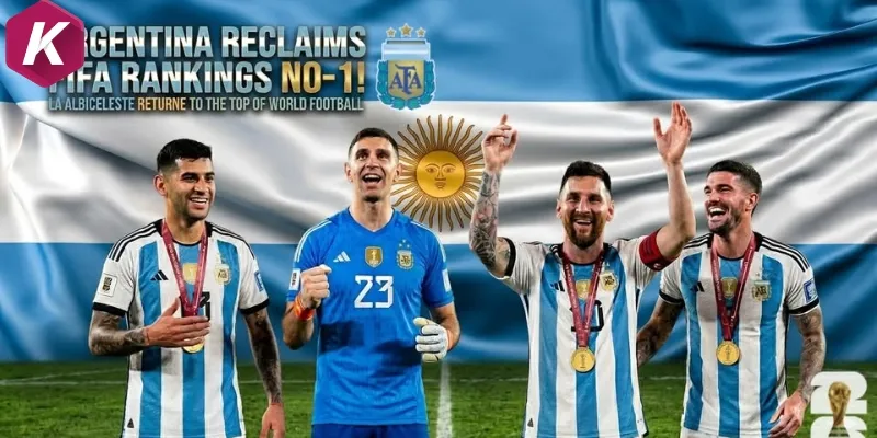 việc Argentina vượt mặt Pháp, vươn lên vị trí số 1 thế giới